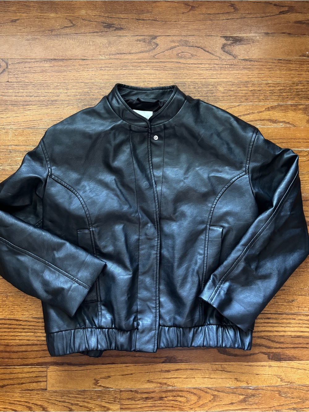 Abercrombie & Fitch Black Vegan Leather Jacket
